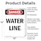 Signmission Portrait Water Line, 10 in W x Rectangle, Aluminum OS-2PACK-DS-A-1014-V-1606 - alternate 4